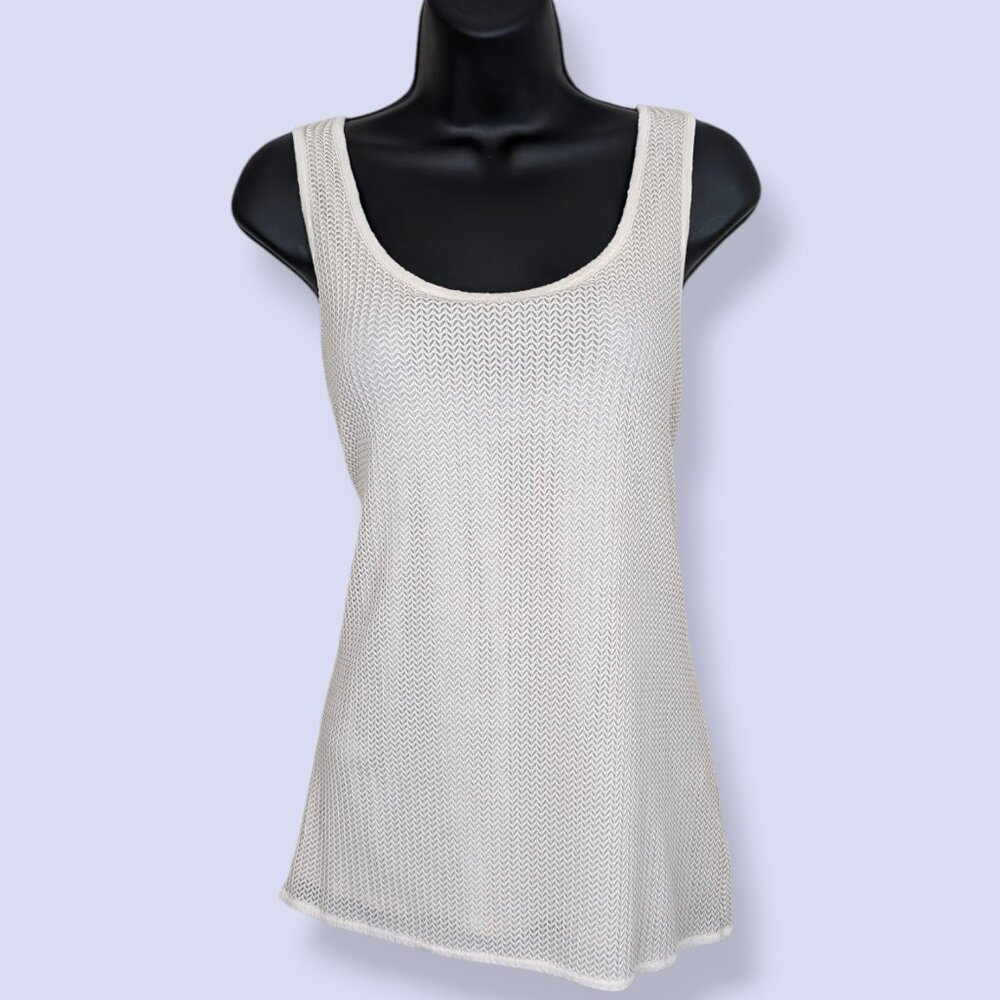 Banana Republic Heritage Herringbone Cut Out Top